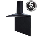 100cm Black Chimney Cooker Hood and Splashback