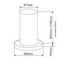 Cookology TUB350SS 60cm Stainless Steel Island Cooker Hood