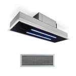 Klarstein 90 cm Ceiling Hood with Remote Control
