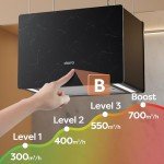 Ciarra Pinnacle 48cm WiFi Island Cooker Hood