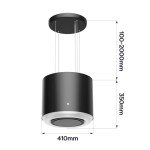 Ciarra WiFi Island Cooker Hood 48cm 550m³/h