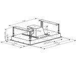 Cookology 110cm Ceiling Island Extractor Fan - White