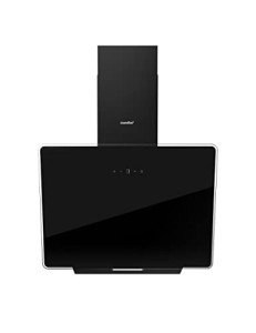 COMFEE' 60cm Black Angled Cooker Hood with Touchscreen