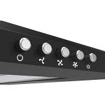 CIARRA CAB6201A 600mm Black Chimney Cooker Hood