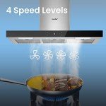 COMFEE' 90 cm Stainless Steel Chimney Hood