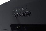 SIA 90cm Black Glass Angled Cooker Hood
