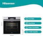 Hisense 77L Built-in Electric Single Oven - Stainless Steel