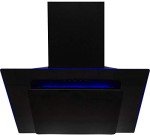 SIA 90cm Black Glass Angled Cooker Hood