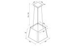 Airforce F164 50cm Island Cooker Hood – Steel