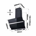 Ciarra 60cm Touch Control Angled Cooker Hood