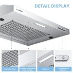 COMFEE' 60 cm Stainless Steel Under Cabinet Hood