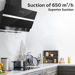Ciarra 60cm Touch Control Angled Cooker Hood