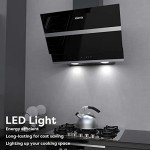 Ciarra 60cm Touch Control Angled Cooker Hood