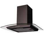 SIA CGH60BL 60cm Black Curved Glass Cooker Hood
