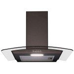 SIA CGH60BL 60cm Black Curved Glass Cooker Hood