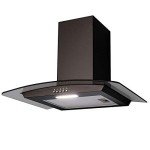 SIA CGH60BL 60cm Black Curved Glass Cooker Hood