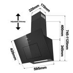 CIARRA 60cm Wi-Fi Kitchen Extractor Hood