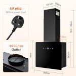 FIREGAS 60cm Black Cooker Hood with Touch Screen