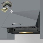 SIA 60cm Black Integrated Cooker Hood with Ducting