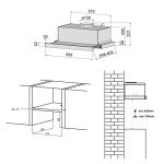 Ciarra 60cm Built-in Telescopic Cooker Hood