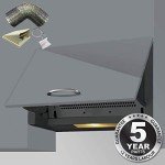 SIA 60cm Black Integrated Cooker Hood with Ducting