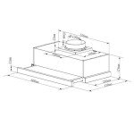 Cookology 60cm Integrated Stainless Steel Cooker Hood