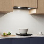 Ciarra 52cm Black Integrated Cooker Hood