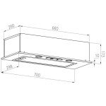 SIA 70cm Built-In Canopy Cooker Hood Extractor