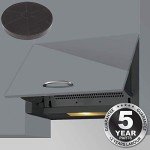 SIA INT60BL 60cm Black Integrated Cooker Hood