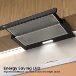 Ciarra 60cm Telescopic Extractor Hood with LED