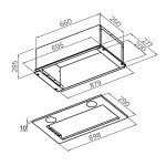 90cm Silver Built-In Canopy Cooker Hood