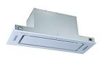 Cookology 90cm White Glass Integrated Cooker Hood