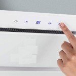 Cookology 90cm White Glass Integrated Cooker Hood