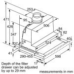 Bosch Series 4 60cm Built-in Telescopic Hood