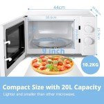 COMFEE' 700W 20L White Microwave Oven