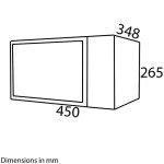 SIA FAM21WH 20L White Freestanding Microwave 700W