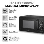 Tower 800W Manual Microwave with Mirror Door
