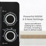 Tower 800W Manual Microwave with Mirror Door