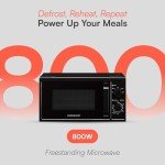 Cookology 800W Freestanding Black Microwave Oven