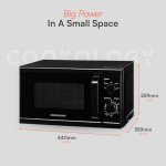 Cookology 800W Freestanding Black Microwave Oven