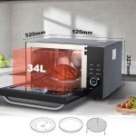 SMETA 34L 1000W Microwave Oven and Grill Combo