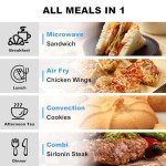 SMETA 34L 1000W Microwave Oven and Grill Combo