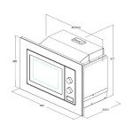 Cookology IM17LBK Black Built-in Microwave with Trim Kit