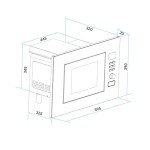 Baridi 20L Stainless Steel Microwave Oven - 800W