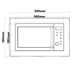 SIA BIM25BL Black 25L Built-in Microwave Oven