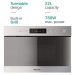 Hotpoint 22L 750W Built-in Grill Microwave - Stainless Steel