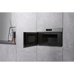 Hotpoint 22L 750W Built-in Grill Microwave - Stainless Steel