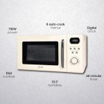 Abode Retro Cream 20L Microwave with Auto Cook