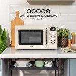 Abode Retro Cream 20L Microwave with Auto Cook