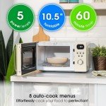 Abode Retro Cream 20L Microwave with Auto Cook